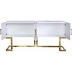 Beth White Buffet/Console Table - Gold Base - 2