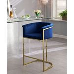 Donatella Navy Velvet Counter Stool-4