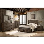 Woodmont Rustic Golden Brown King Storage Bed 22-2