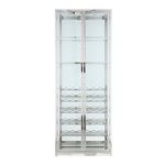 Chintaly 6655 Modern 2-Door Glass Curio Wine Bar 3