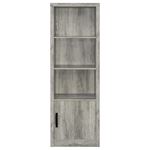 Burke Grey Driftwood 3 Shelf Media Tower 707726-4