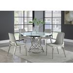 Irene Grey And Chrome Upholstered Side Chair 110-2