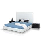 Francis - Modern White Eco-Leather Bed
