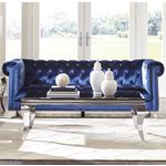 Bleker Blue Velvet Chesterfield Sofa 509481-4