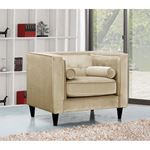 Taylor Beige Velvet Tufted Chair Taylor_Chair_Beige by Meridian Furniture 2