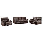 Pecos Brown Leather Reclining  8480BRW-3PW