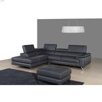 A973 Premium Grey Leather Sectional