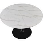 Tulip 48 Inch Round Faux Marble Dining Table - B-2