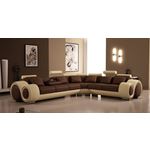 4087 Modern Leather Sectional- 2