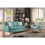 Deryn White And Teal Fabric Accent Chair 8327TL-1S by Homelegance 2