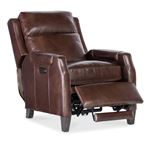 Nelson Dark Roast Leather Power Recliner with P-2