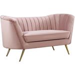 Margo Pink Velvet Love Seat Margo_Loveseat_Pink by Meridian Furniture 2