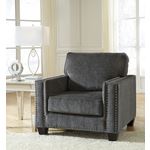 Gavril Smoke Grey Fabric Nailhead Chair 43001-2