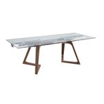 Modern Class Glass Top Extension Dining Table-2