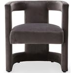 Blair Grey Velvet Upholstered Accent Chair - 4