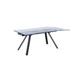 Chintaly Aida Glass Top Extension Dining Table 3