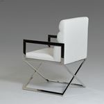 Capra Modern White Leatherette Dining Chair-2