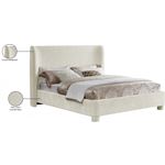 Penny Cream Chenille Upholstered Bed-2