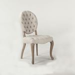 Penelope Tufted Linen Chair side
