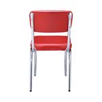 Retro Open Back Side Chairs Red And Chrome 2450R back