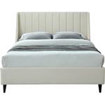 Eva Cream Velvet Upholstered Bed-2