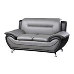 Matteo Modern Grey and Black Leatherette Lovese-2