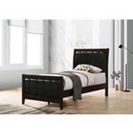 Carlton Twin Cappuccino Upholstered Bed 202091T-2