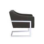 Chris Grey and Chrome Modern Accent Chair 90253-4
