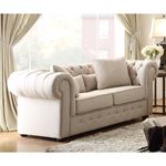 Savonburg Neutral Tone Fabric Love Seat 8427-2 by Homelegance in room