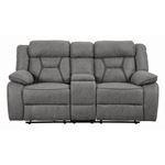 Higgins Grey Pillow Top Reclining Loveseat With-2