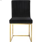 Giselle Black Upholstered Velvet Dining Chair -4