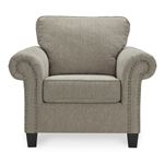 Shewsbury Pewter Fabric Rolled Arm Chair 47202-2