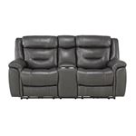 Kennett Dark Gray Leather Power Reclining Loves-2