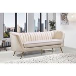 Margo Cream Velvet Sofa Margo_Sofa_Cream by Meridian Furniture 2