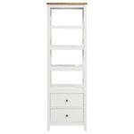 Hollis Brown and White  4 Shelf Wood Media Towe-4