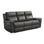 Dendron Charcoal Leather Power Reclining Sofa U6-2