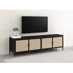 Amherst Black 78 inch Metal TV Stand Media Cons-2