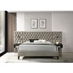 Marley Tufted Platform Bed with Headboard Panel-2