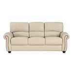 Foxborough Cream Leather Rolled Arm Sofa 9269CR-2