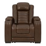 Backtrack Chocolate Leather Power Recliner Chai-2