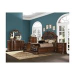 Antoinetta Cherry Queen 4pc Bedroom Set in room