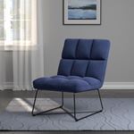 Lux Midnight Blue Armless Accent Chair 903838-2