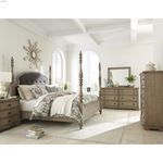 The Corinne Poster Bed in Acacia Finish inroom