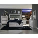 The Bevelle Collection Tufted King Bed in room