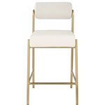 Carly Cream Leatherette Counter Stool - Set of-4