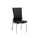 Molly Black Dining Side Chair with Adjustable Back - Set of 2