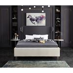 Ghost Acrylic and Cream Velvet Upholstered Bed-4