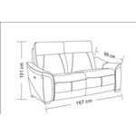 Modern 1705 White Leather Power Reclining Loveseat Dimensions