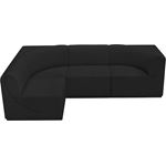 Ollie 98 inch Black Boucle Fabric Sectional-4