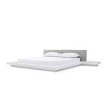 Modrest Opal Queen Modern White and Grey Bed Side